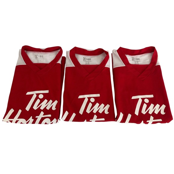 Bundle Tim Hortons Timbits Kobe Hockey Jersey Red White 3/4 Sleeve Youth XL - Picture 1 of 11
